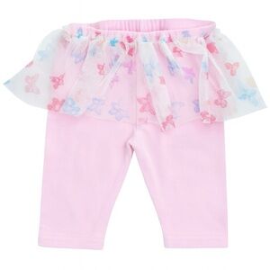 Pink Butterfly Tulle Baby Leggings